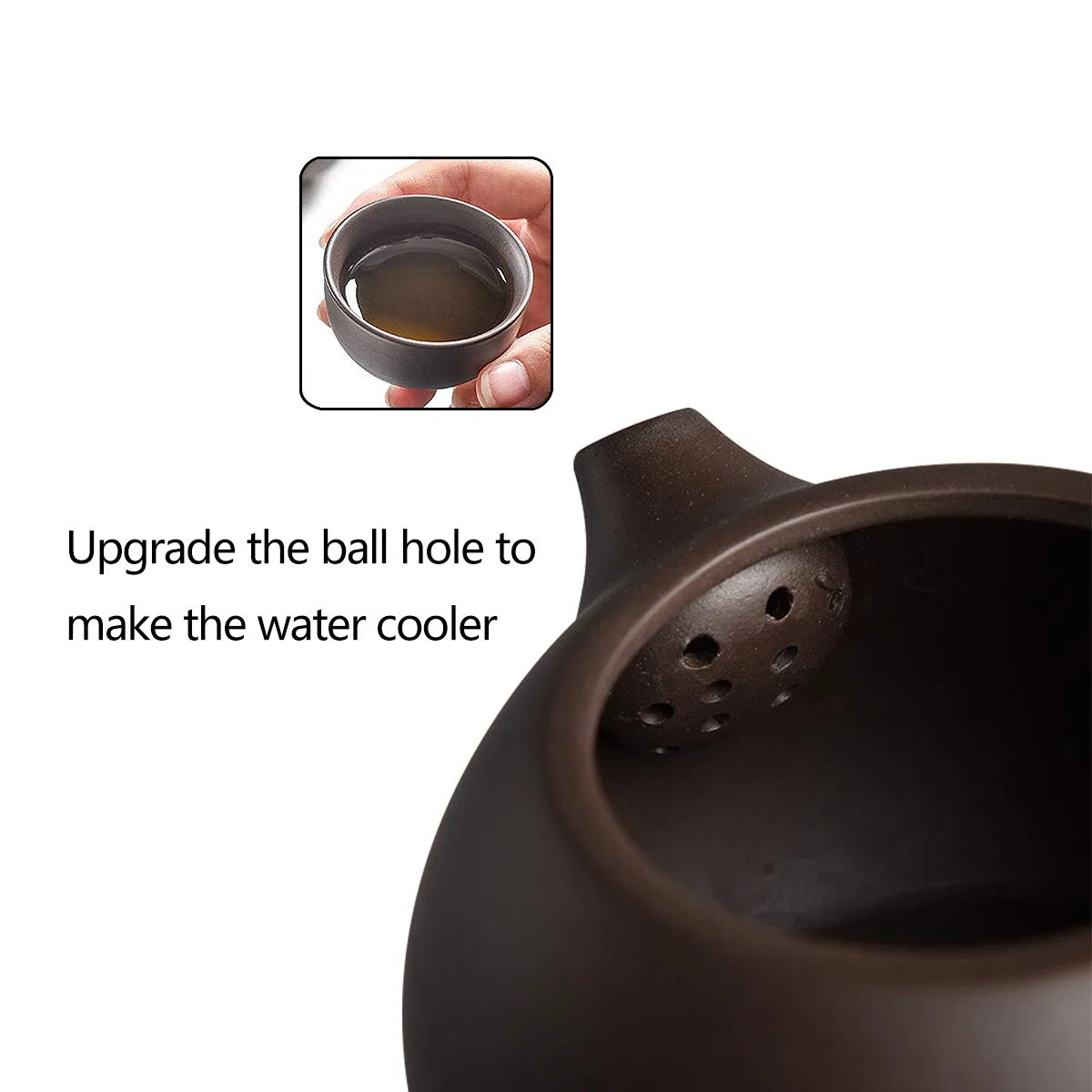Juego De Té Kungfu Arcilla Morada Juego De Tetera con 1 Tetera + 4 Tazas De Té + 1 Estera De Té + 1 Cubo De Té + Bolsa Protectora Portátil para Té A Granel o Té En Flor