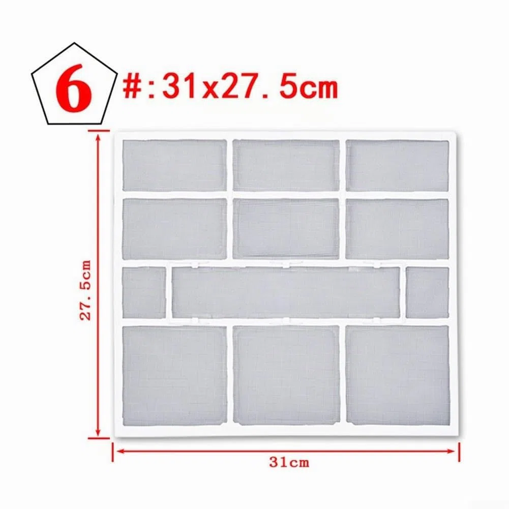 2 filtros de polvo para aire acondicionado, accesorios esenciales de unidad interior para un mejor flujo de aire (31 x 27,5 cm)