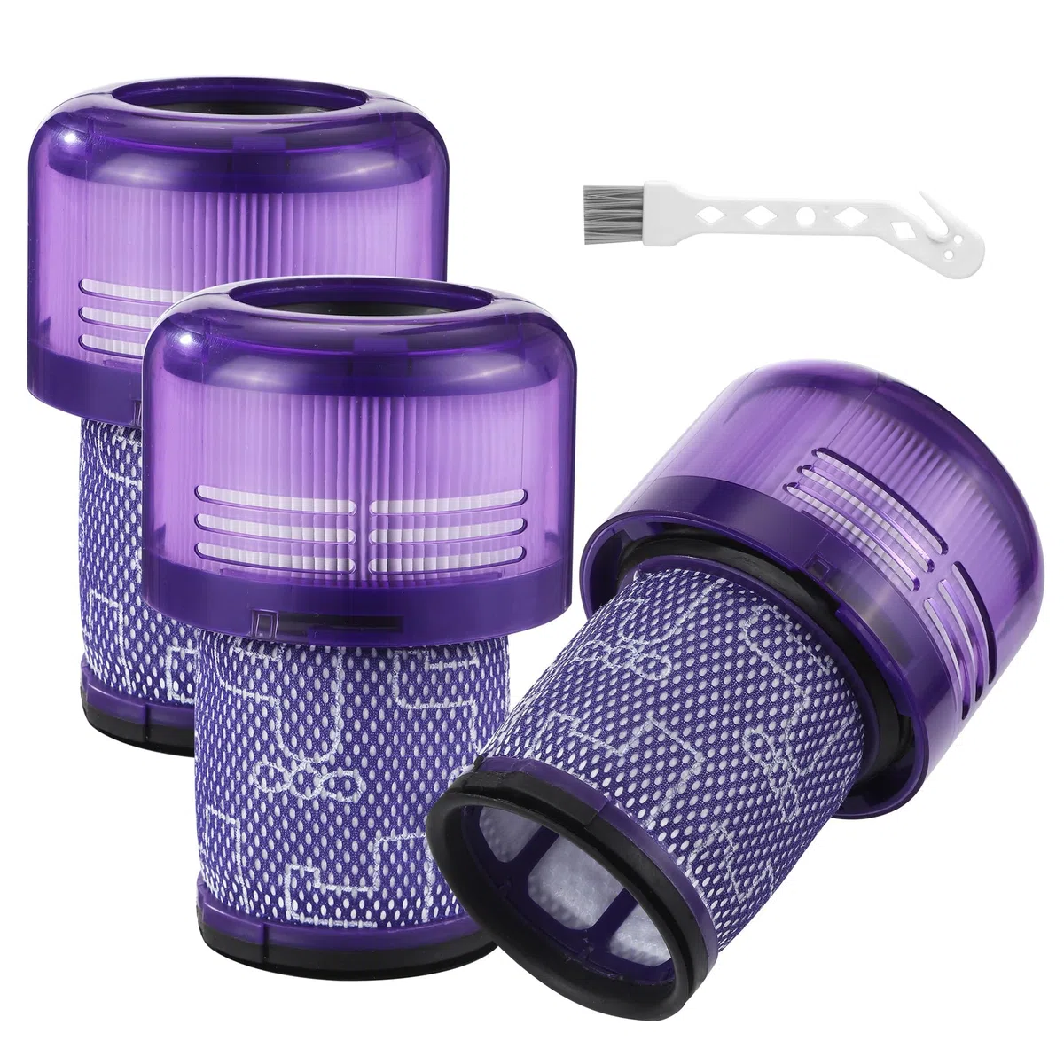 3 Piezas Filtro para Dyson V12, compatible con filtros de repuesto para Dyson V12, compatibles con aspiradora para Dyson V12 Detect Slim Absolute Extra,Replacement Part # 971517-01