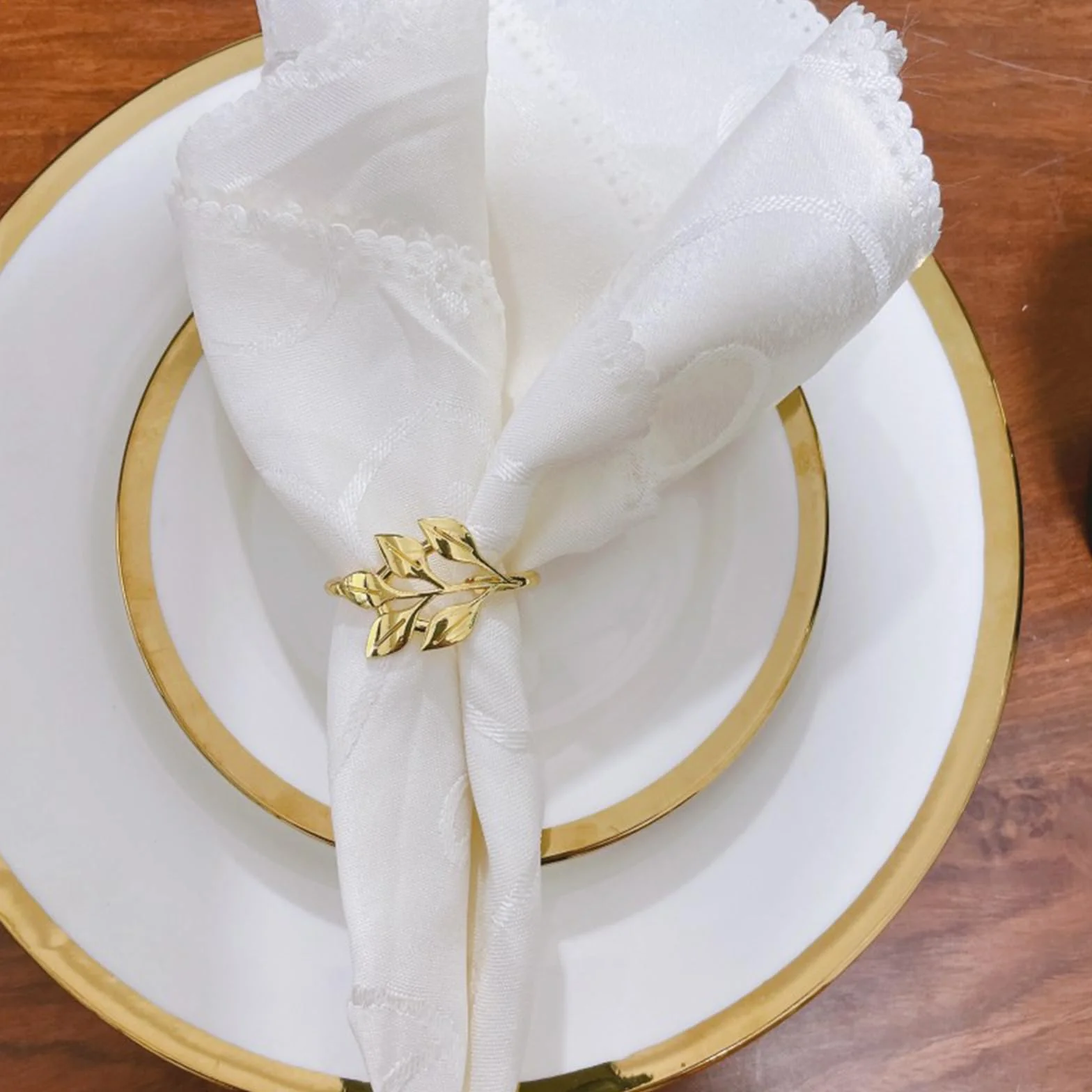 20 Piezas Anillos para Servilletas, Elegantes Servilleteros, para Decoración de Mesa de Cena, para Boda, Bautizo, Comunión, Graduación, Cumpleaños, Navidad, Banquete (Dorado, Talla estándar)