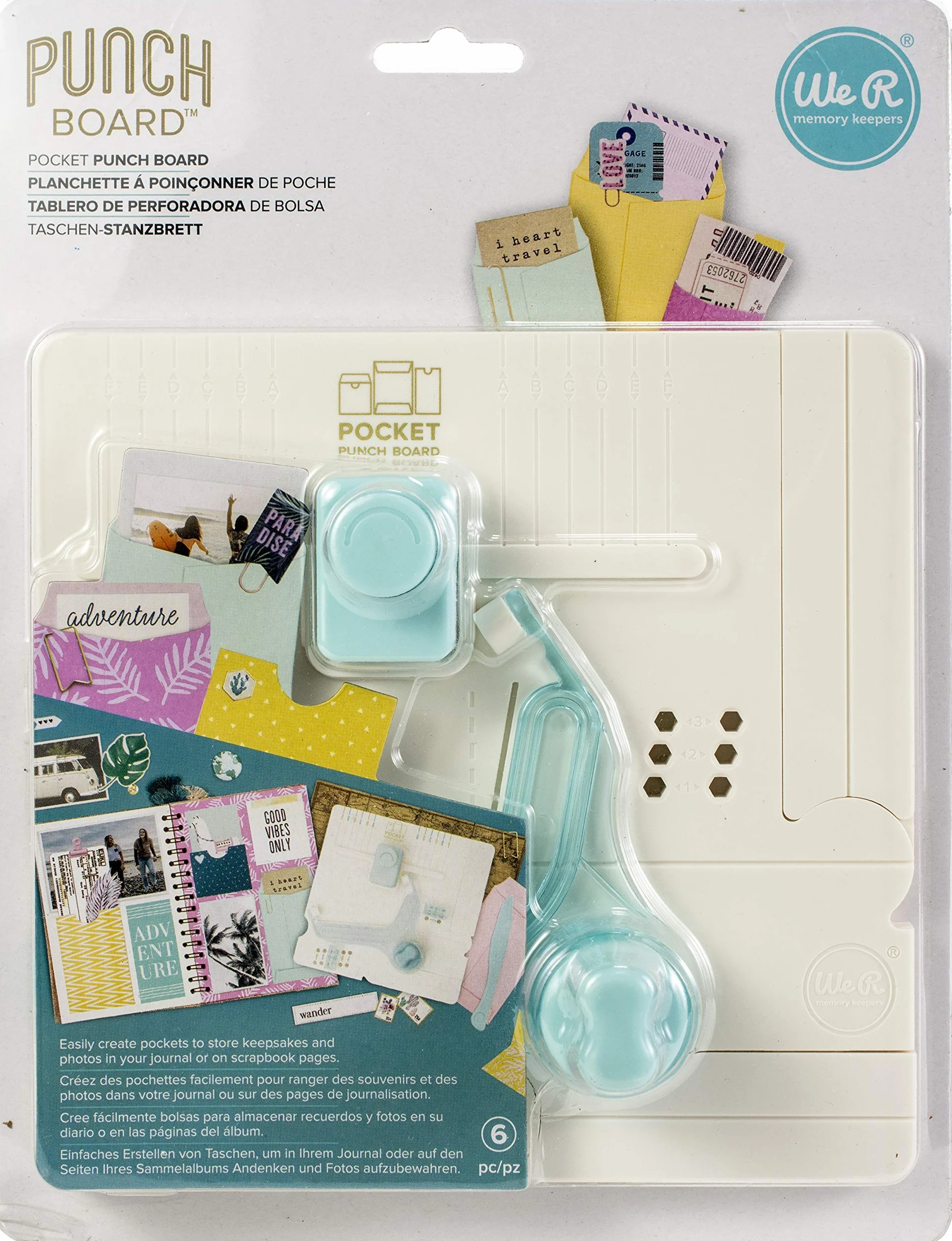 We R Memory Keepers Pocket Punch Board WAMK Tablero Etiquetas, Multicolor