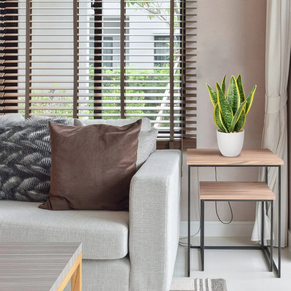 Oairse 31cm Sansevieria Planta Artificial en Maceta de cerámica, pequeña Planta de Interior, Planta de Serpiente Artificial, Plantas Artificiales como verdaderas, baño, Dormitorio