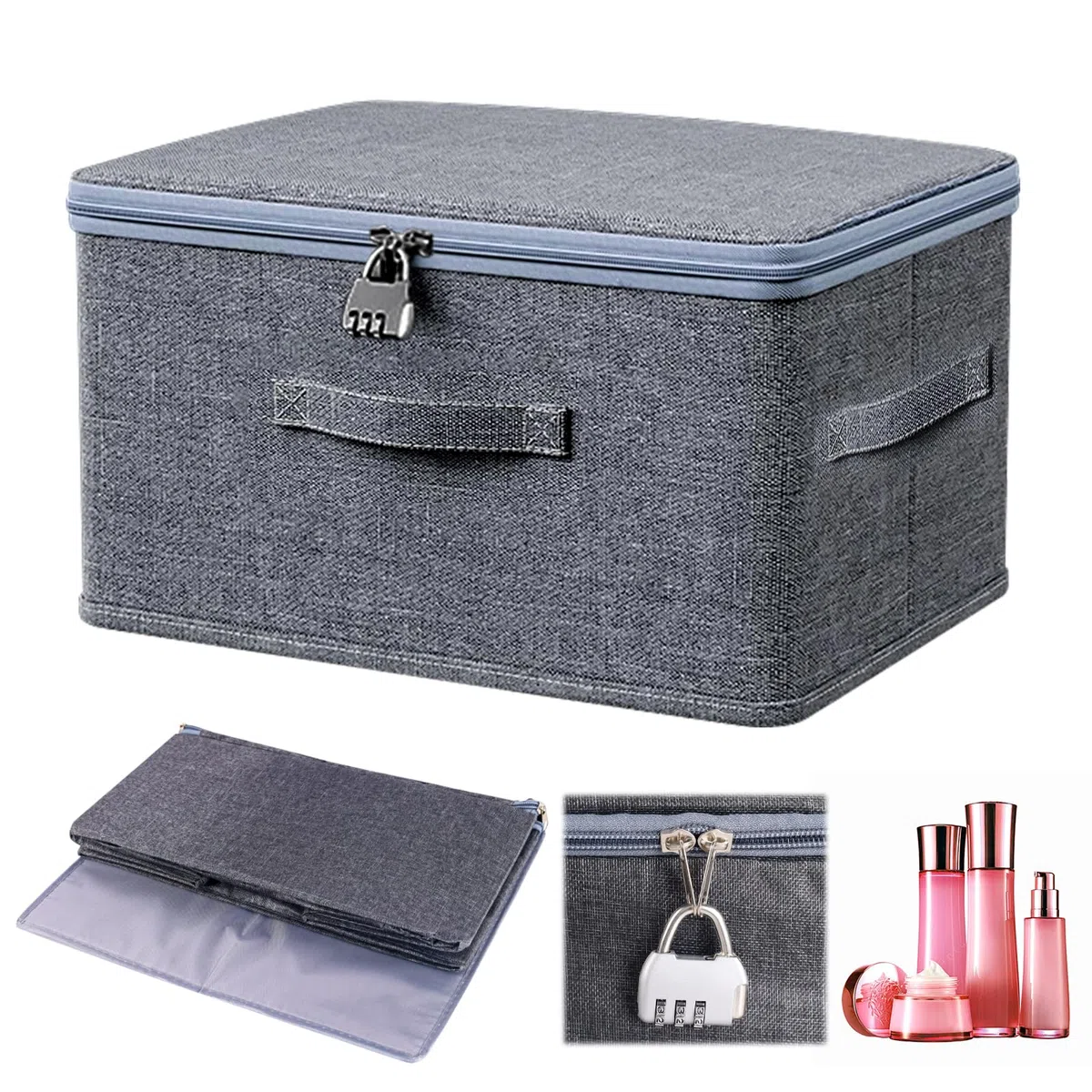 Caja Almacenaje Con Tapa Y Cerradura: Cajas Organizadoras Caja Con Cerradura Para Ropa Y Juguetes
