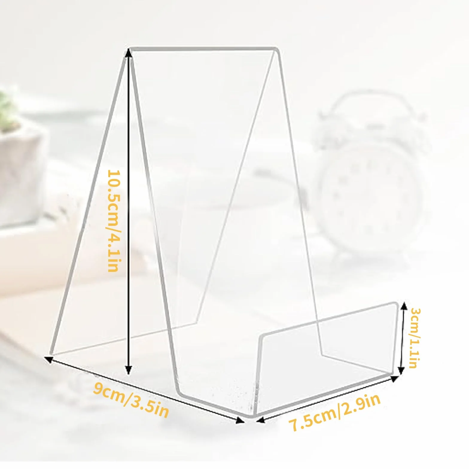 Soporte de acrílico transparente para libros, 8 piezas, expositor de libros, soporte transparente para mostrar álbumes de fotos, hojas de música, cuadernos, obras de arte