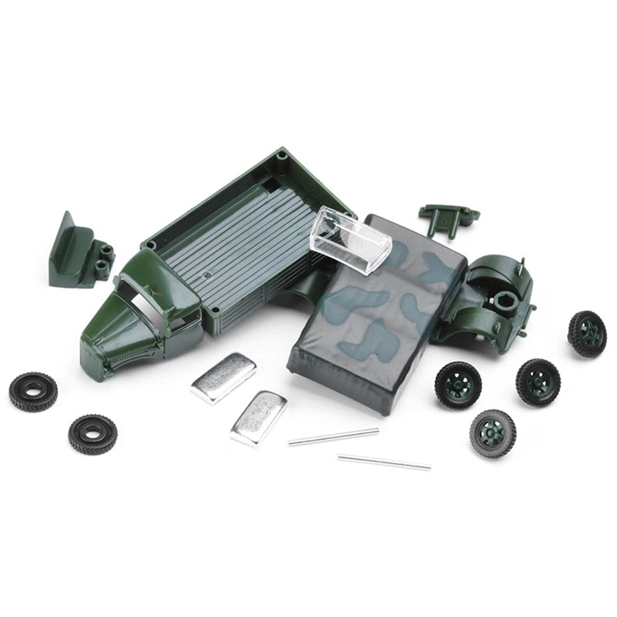 2 Piezas Camión Armado Vehículo Tanque Chariot Modelo Militar Plástico para Montaje Fácil Detalles Coleccionistas Adecuado para