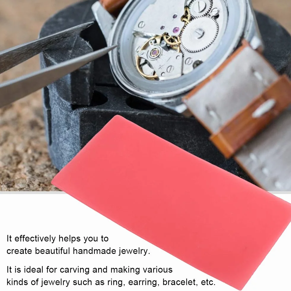 10 hojas de cera para placa base roja, cera para tallar joyas, para joyeros, escultores y aficionados (1.3mm)