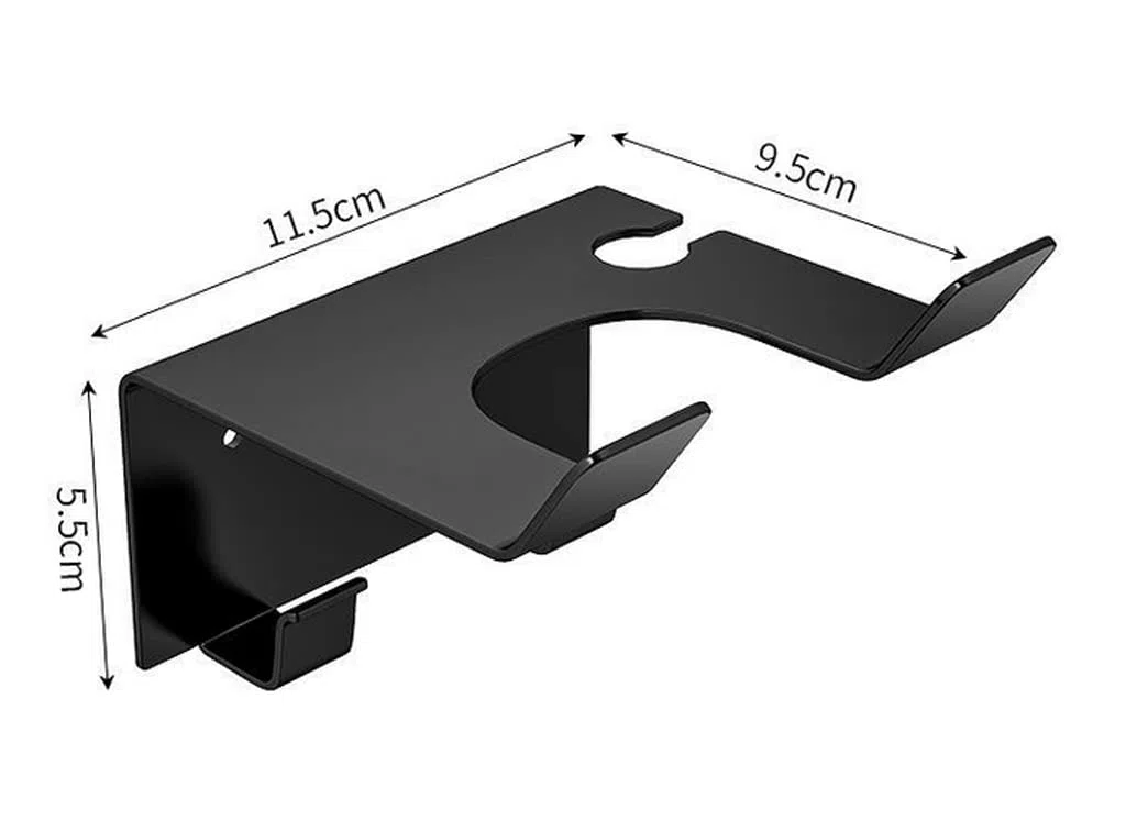 zoele Soporte de pared para vaporizador de ropa, soporte portátil de tela para plancha de vapor, gancho para colgar en la pared de la máquina de planchado de vapor (plata)