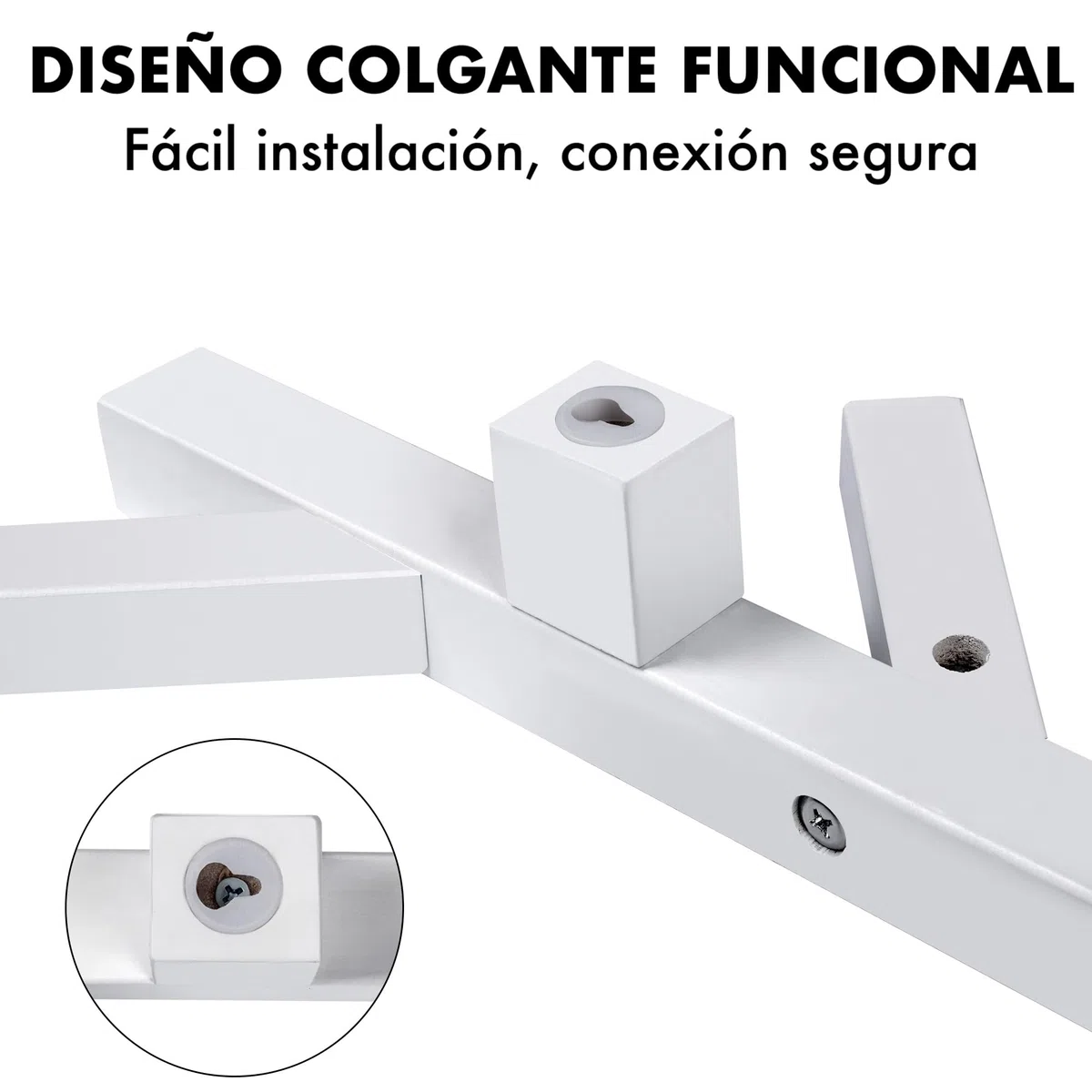 T-LOVENDO.ES Perchero de pared madera maciza de haya vertical 6 Ganchos. Moderno. Ideal recibidor, entrada, salón, dormitorio. Diseño moderno. (Blanco)