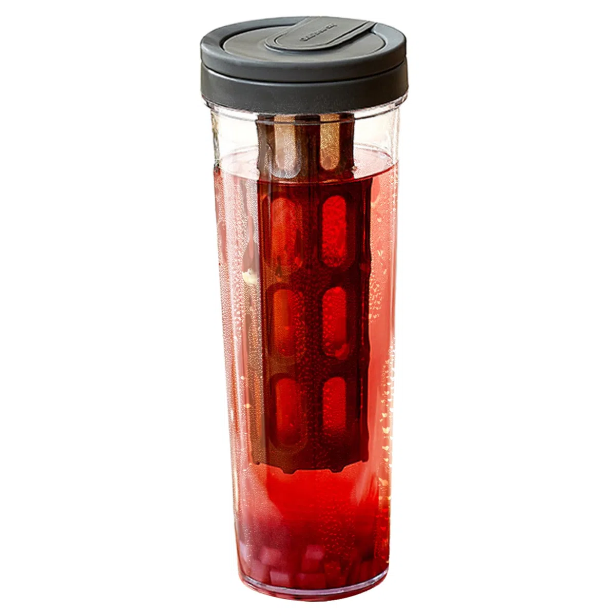Punta de cerveza fría, cafetera de cerveza fría de 1l/34 oz con mango y filtro de malla fina, botella de cafetera helada portátil para té helado, jugo (negro)