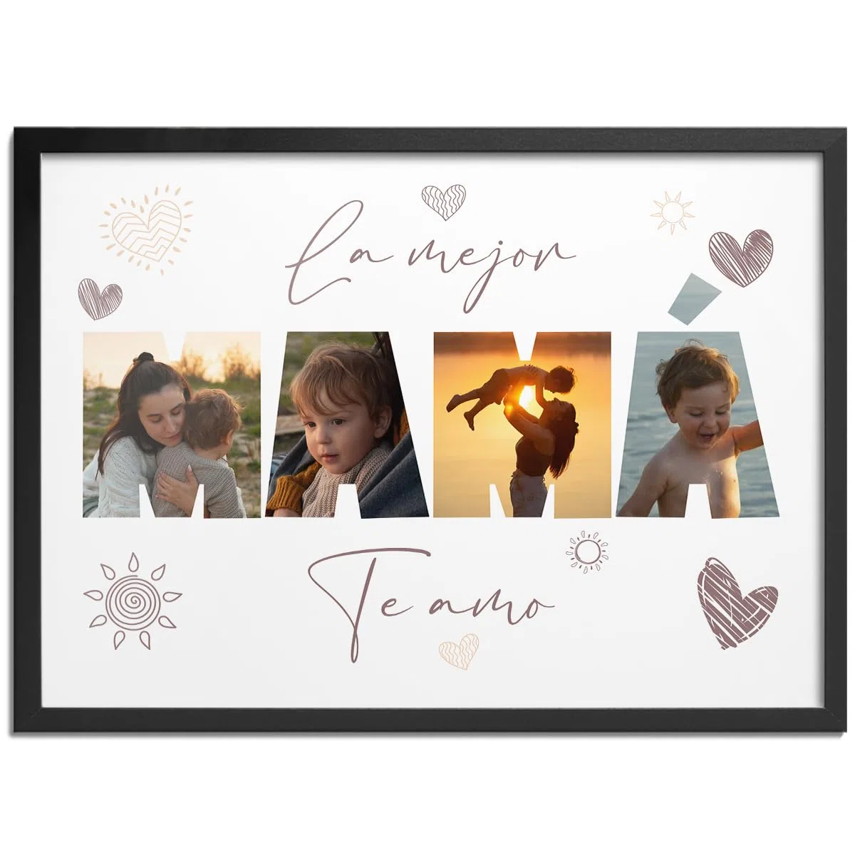 Cuadro Personalizado, Regalo Dia de la Madre Personalizado, Dia de la Madre Regalos Personalizados, Regalo Personalizable para el Día de la Mamá, Regalos para Mamá, Cuadro A4, A3, A2