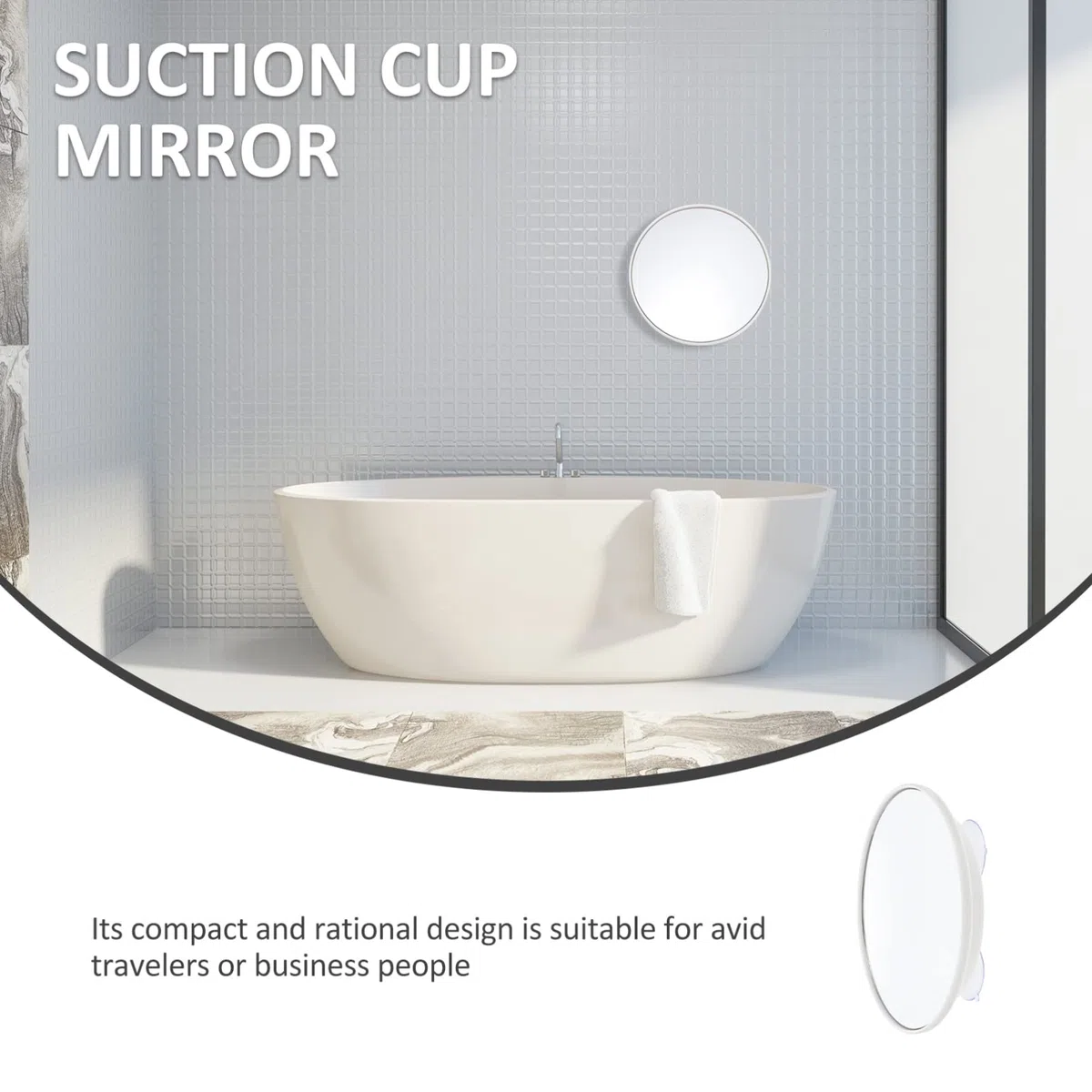 Beavorty Espejo De Vanidad con Ventosa Espejo De Pared para Baño Espejos Pequeño Espejo De Aumento Espejo con Ventosa Espejo De Zoom X7 Espejo De Baño Espejo De Plata Absorber Agua