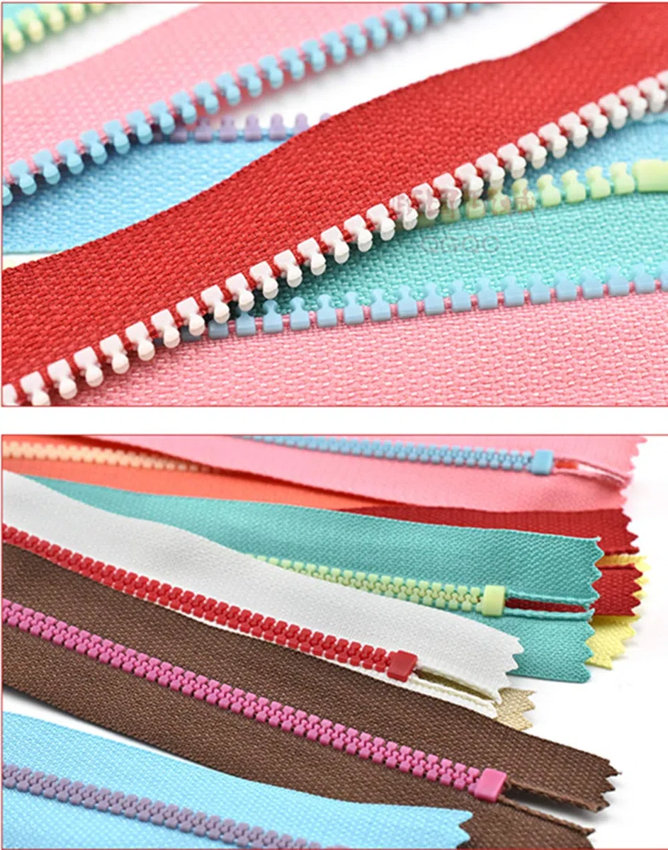 Cremallera de colores, cremalleras de resina, 20 piezas, 40 cm, colores surtidos, cierres de brillo para costura, artesanía, bolsa de ropa