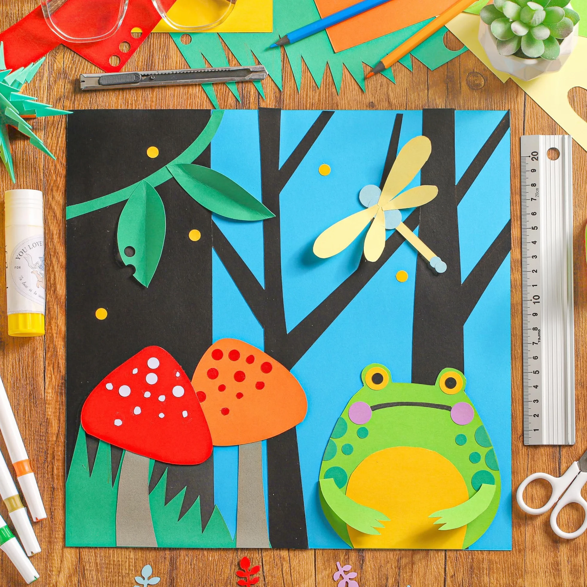 Cartulina de colores de 12" x 12" - 100 hojas de papel para tarjetas, 20 colores, 180 g/m², 65 lb, 30,5 × 30,5 cm, para hacer tarjetas, arte y manualidades, UAP10