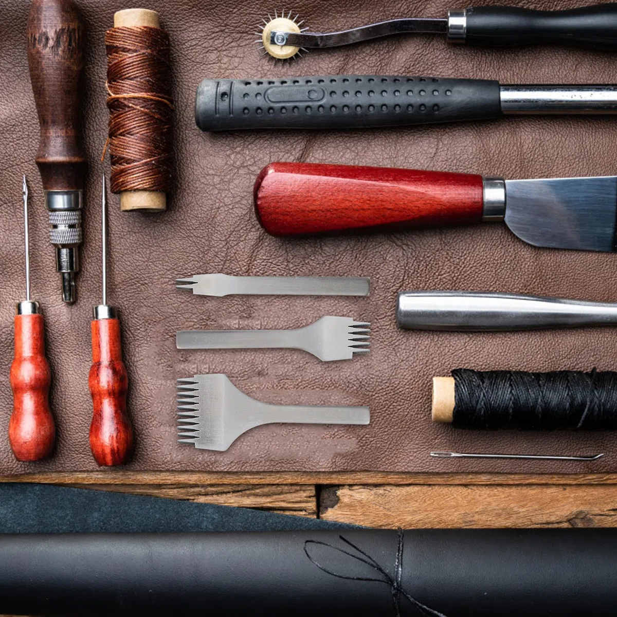 Herramienta para Artesanía de Cuero Acero Plata, Cincel para Agujeros y Acabado, Adecuado para Cinturones y Bolsos en Trabajos DIY de Cuero