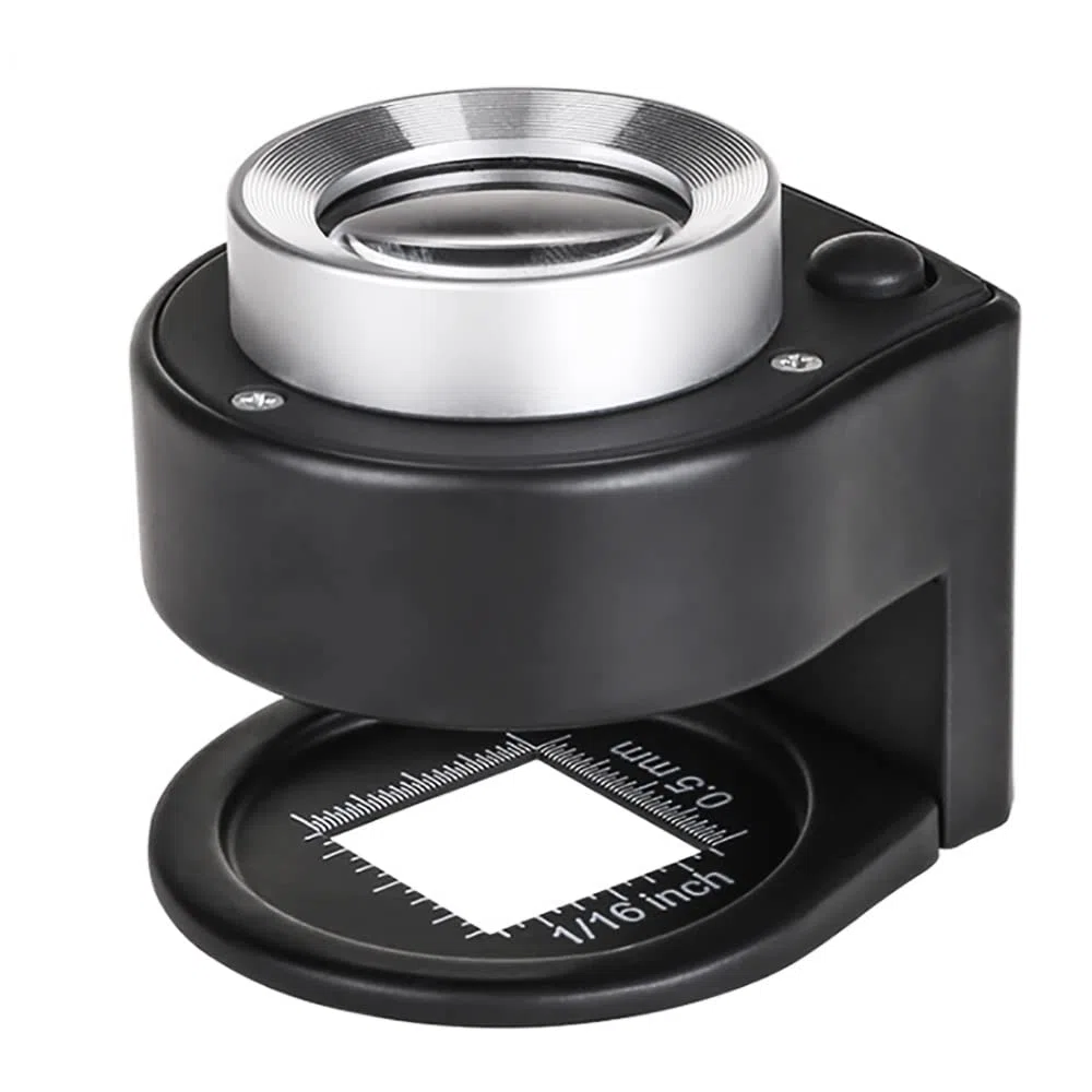 30X Lupa de monedas USB recargable 6 luces portátil Metal Ojo lupa de costura Lupa para textil herramienta de joyería óptica