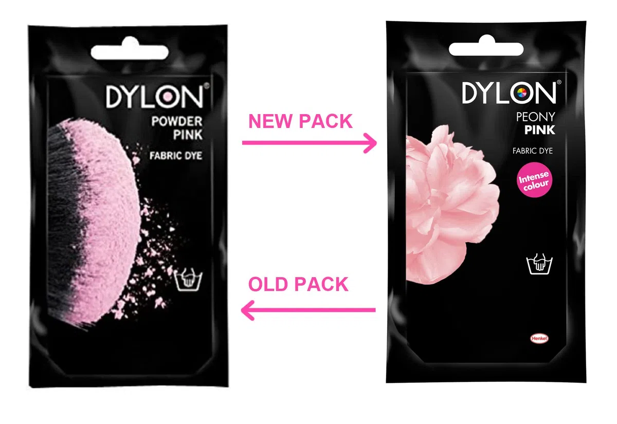 Dylon Fabric Dye-Tinte para uso de la mano-polvo rosa