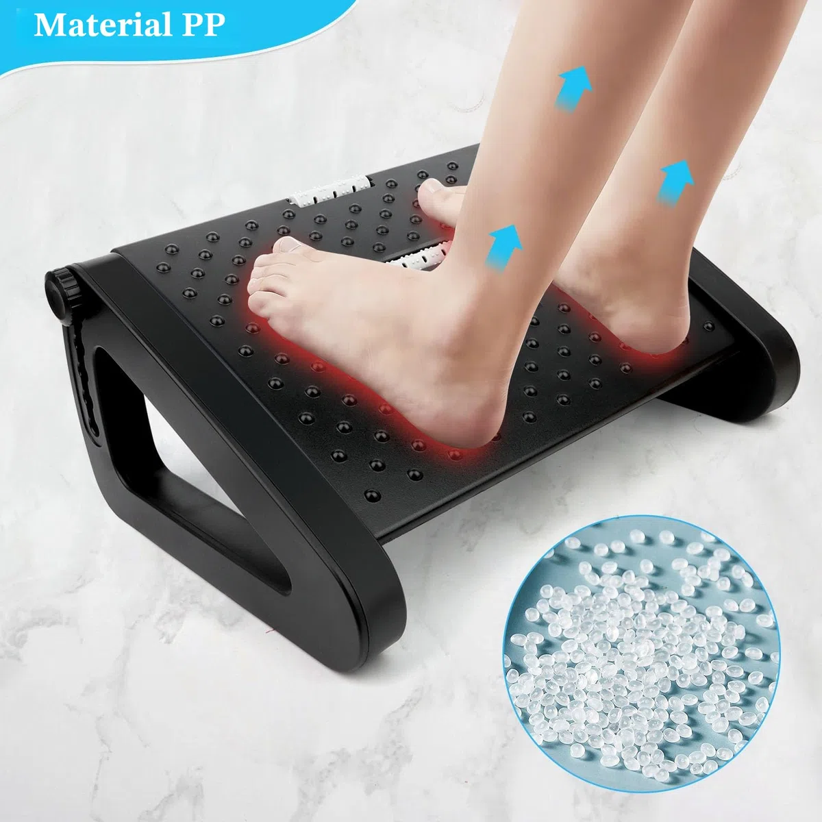 VFANDV Reposapies de Oficina, Reposa pies Reposa pies Reposapies Escritorio Reposapiés Ajustable en 6 Niveles, Reposapiés Ergonómico para Oficina, Hogar, Viajes, Negro