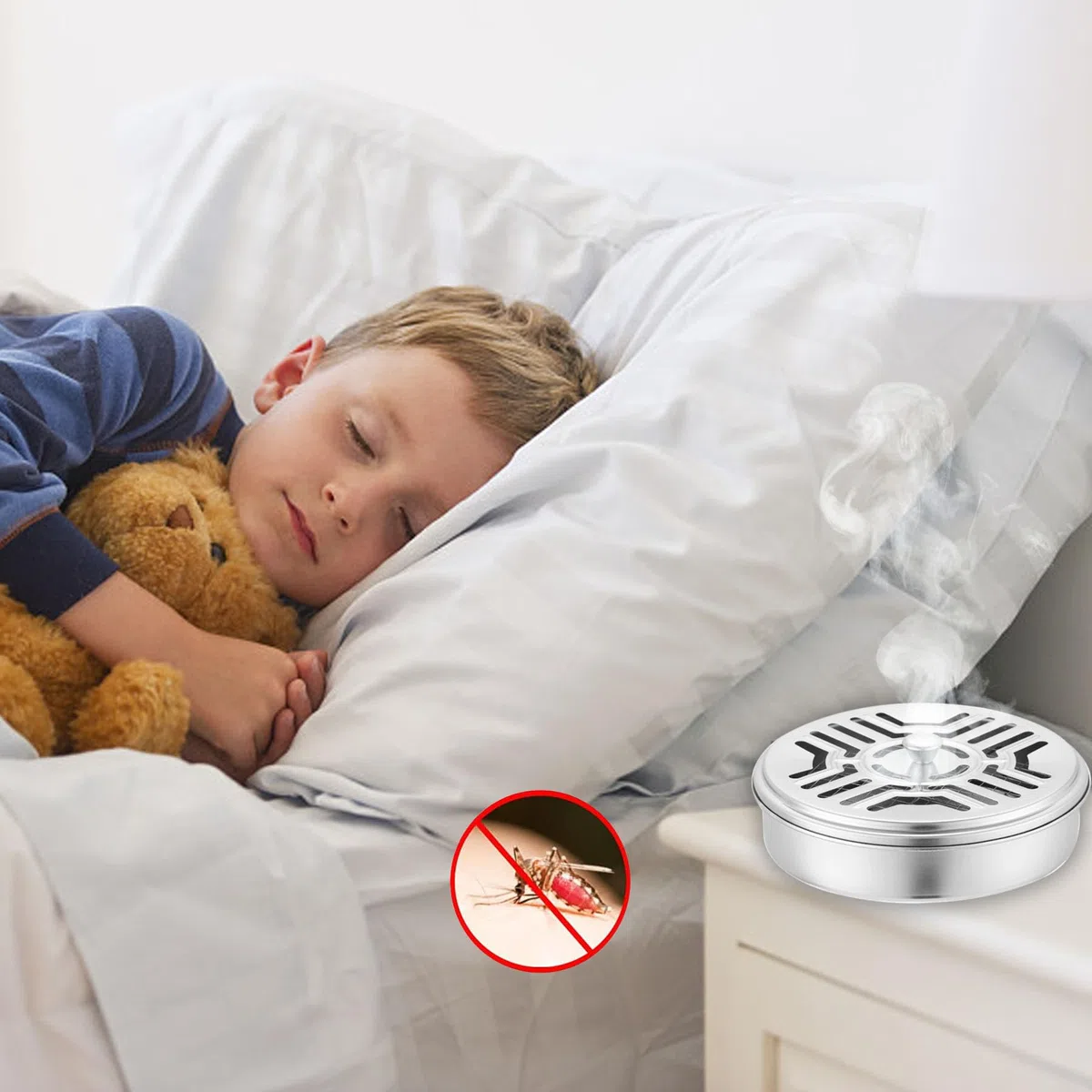 4PCS Porta Incienso Antimosquitos,Portable Mosquito Coil Holder,Porta Incienso Espiral,Quemador Incienso Caja, Clásico Diseño Portátil Soporte Incienso Metal para Casa Camping Viajes Hotel
