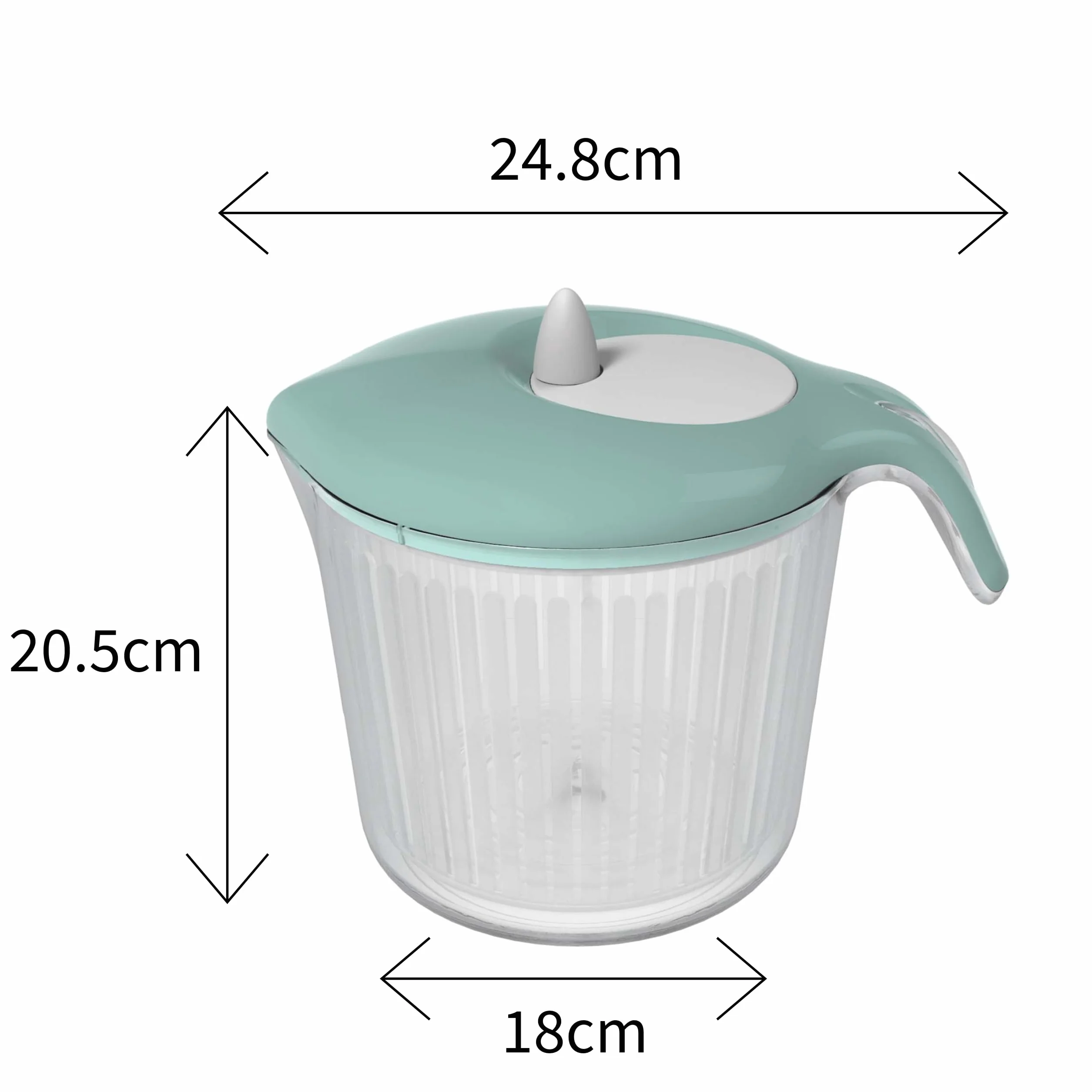 Biesse Pin-Up - Licuadora para Ensalada y Verduras, Verde Agua, 18 x 24,8 x 20,5 cm