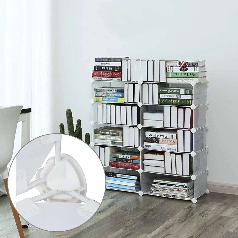 ManLee 40pcs Conectores de Cubos de Plástico Cubo de Rejilla de Alambre Conector Armario Modular para Accesorios Armario Modular Rejilla Estantería Organizador de Armario Cierre Hebilla Clip Blanco