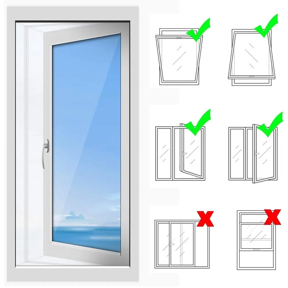 Aislante Ventanas Aire Acondicionado Sello de Ventana 300-560 cm Impermeable, para Secadora y Aire Acondicionado Portátil, Dual Cremallera Aislante Termico Ventanas-Impermeable (3m)