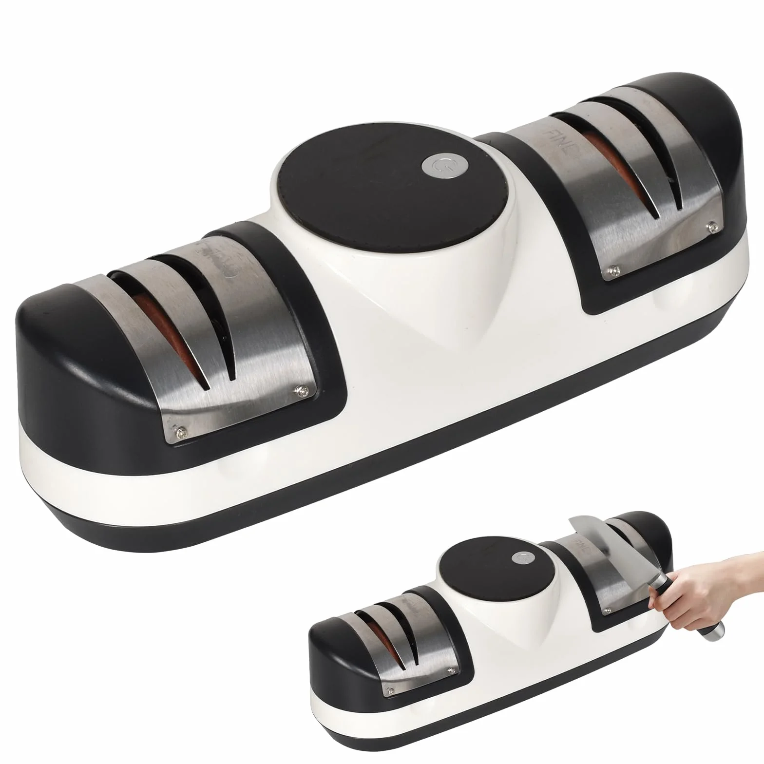 Colexy Afilador de Cuchillos Eléctrico, Afilador Cuchillos Eléctrico Profesional de Diamante, Guías Precisas, para Cuchillos de Cocina Cuchillos de Hoja Recta Cuchillos de Cerámica