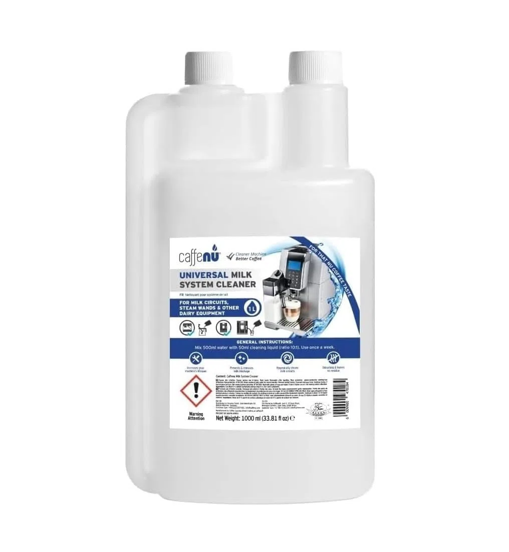 Caffenu | Sistema de leche para limpiador de máquina de café limpiador de sistema de leche alcalina de 1000 ml | Añadir a sus accesorios Barista