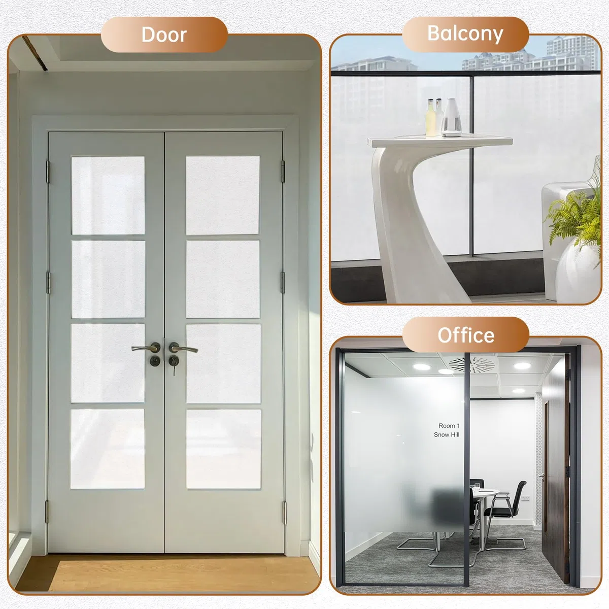 Diboniur Vinilos para Cristales,90 * 200cm Vinilo Adhesivo Cristal,Vinilo Ventana Privacidad Reutilizable para Balcón,Cocina, Baño,Dormitorio