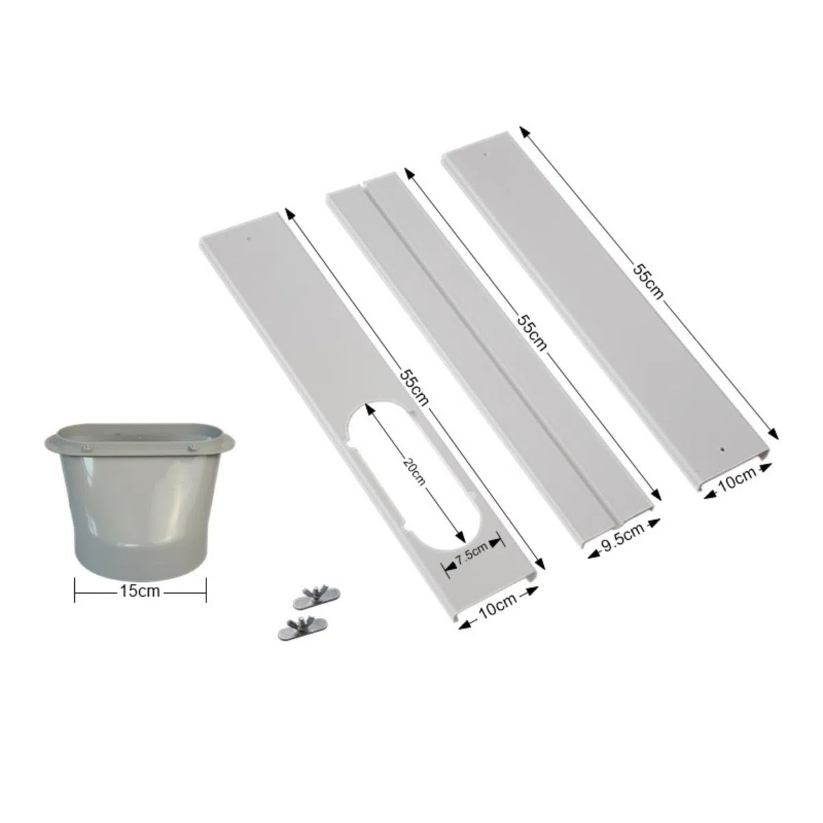 Kit de ventilación de aire acondicionado de puerta corredera, sello de ventana de aire acondicionado portátil, longitud ajustable fácil de instalar y desmontar placa de sellado de ventana, sello (B)