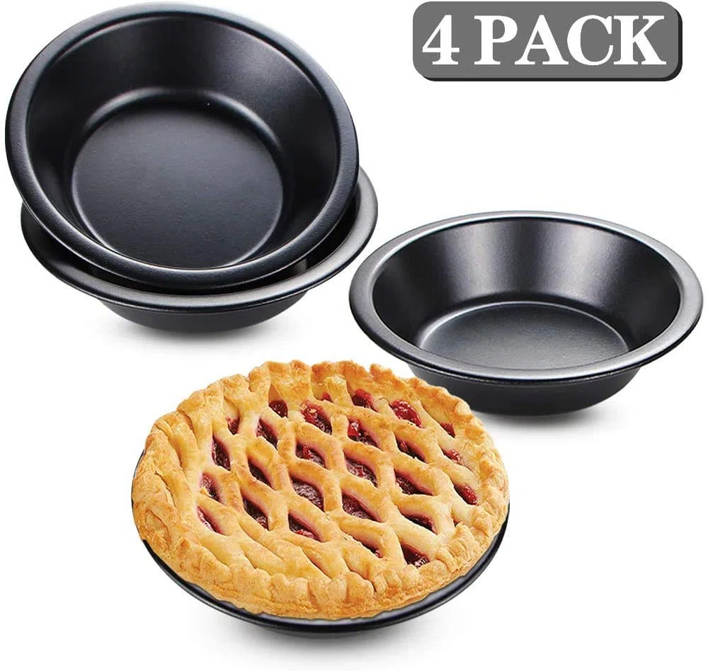 webake 4 moldes redondos para quiche, diámetro de 12 cm, antiadherente, redondos, para quiche