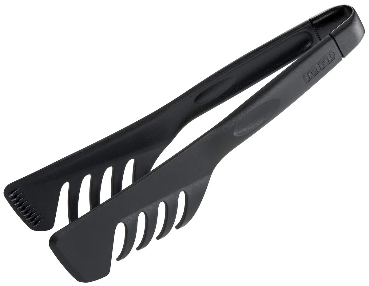 Tefal Bienvenue Pinzas De Cocina, Plástico, Negro, 1 Unidad