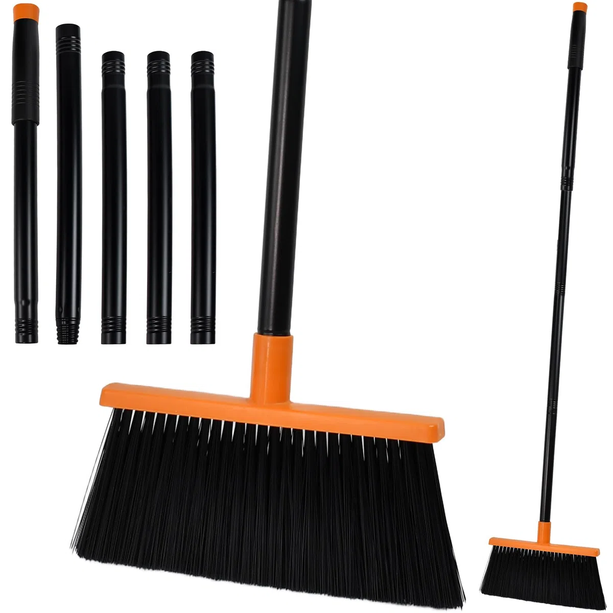 Escoba de Jardín Al Aire Libre 145CM, Escoba de Esquina para Patio Cepillo de Jardín con Cerdas Rígidas Escoba de Jardín Resistente para Exteriores para Hogares, Garajes, Cocinas, Baño