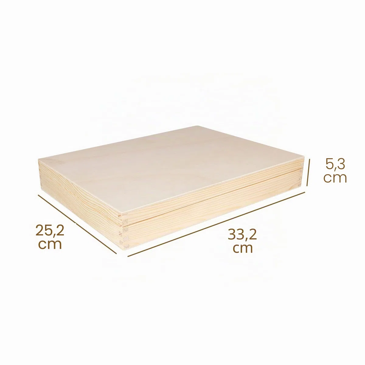 Creative DECO A4 Caja Madera para Decorar con Tapa Pascua | 34 x 25,3 x 5,3 cm | Documentos Decoración Papeles Cartas Almacenaje Decoupage Herramientas Objetos de Valor Juguetes