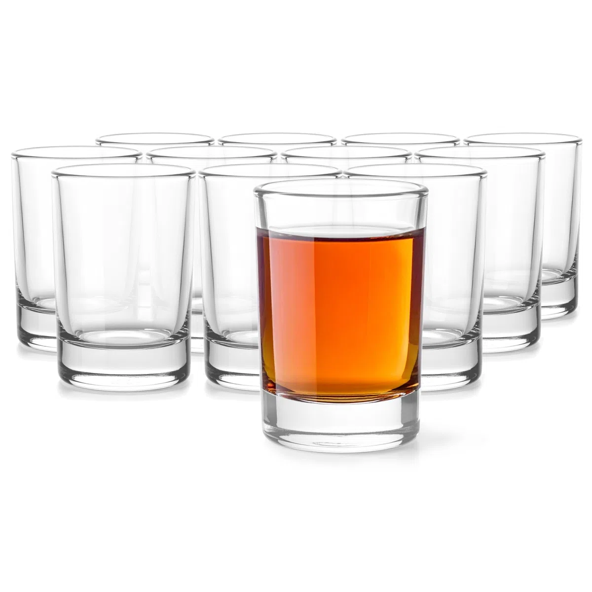 Glasmark KROSNO 1992 Vasos de Chupito con Base Gruesa – Juego de 12 – 60 ml – Transparente – Apto para Lavavajillas