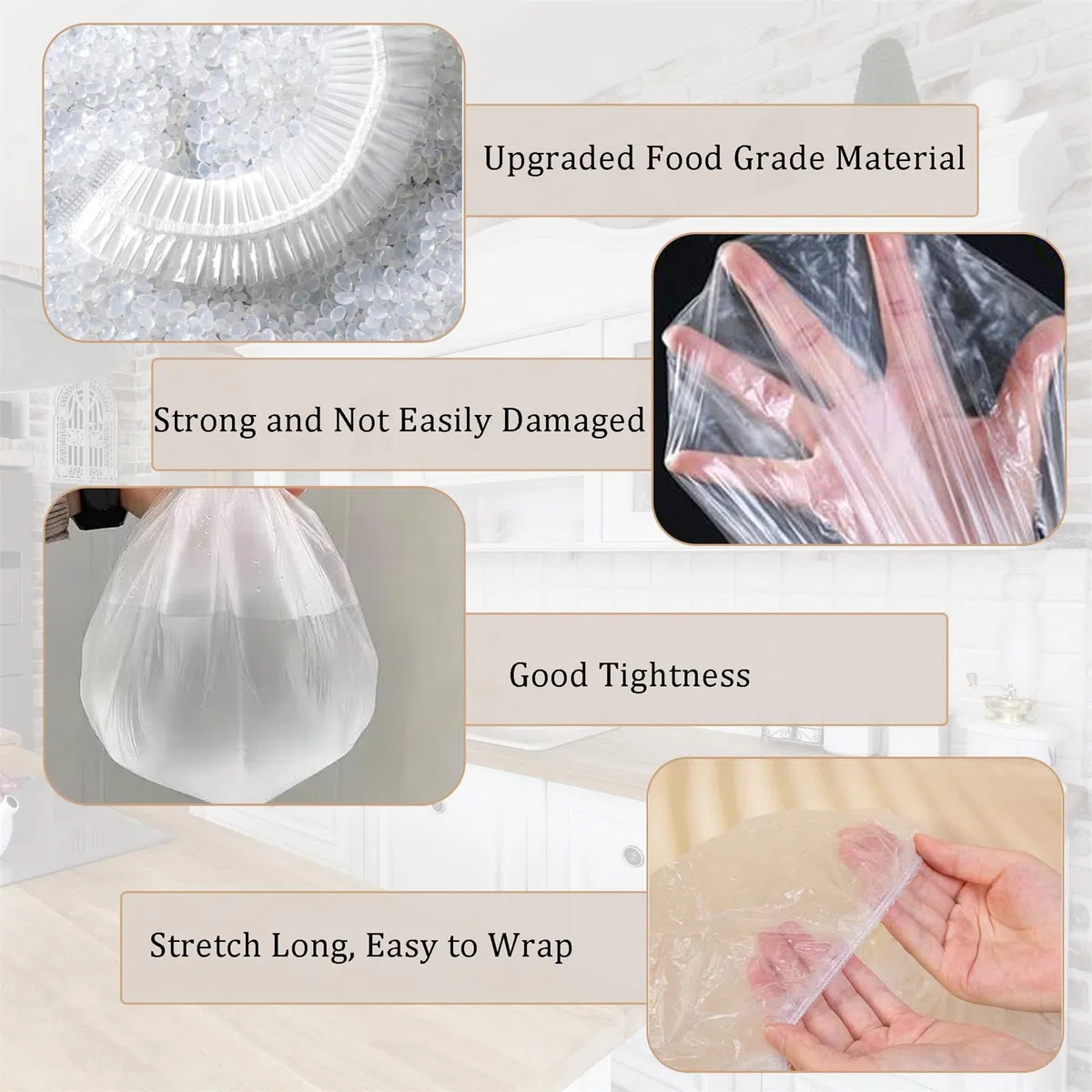 30 fundas antipolvo desechables gruesas transparentes para electrodomésticos de cocina, fundas antipolvo para muebles con elástico para electrodomésticos pequeños (90 x 145 cm, transparente)