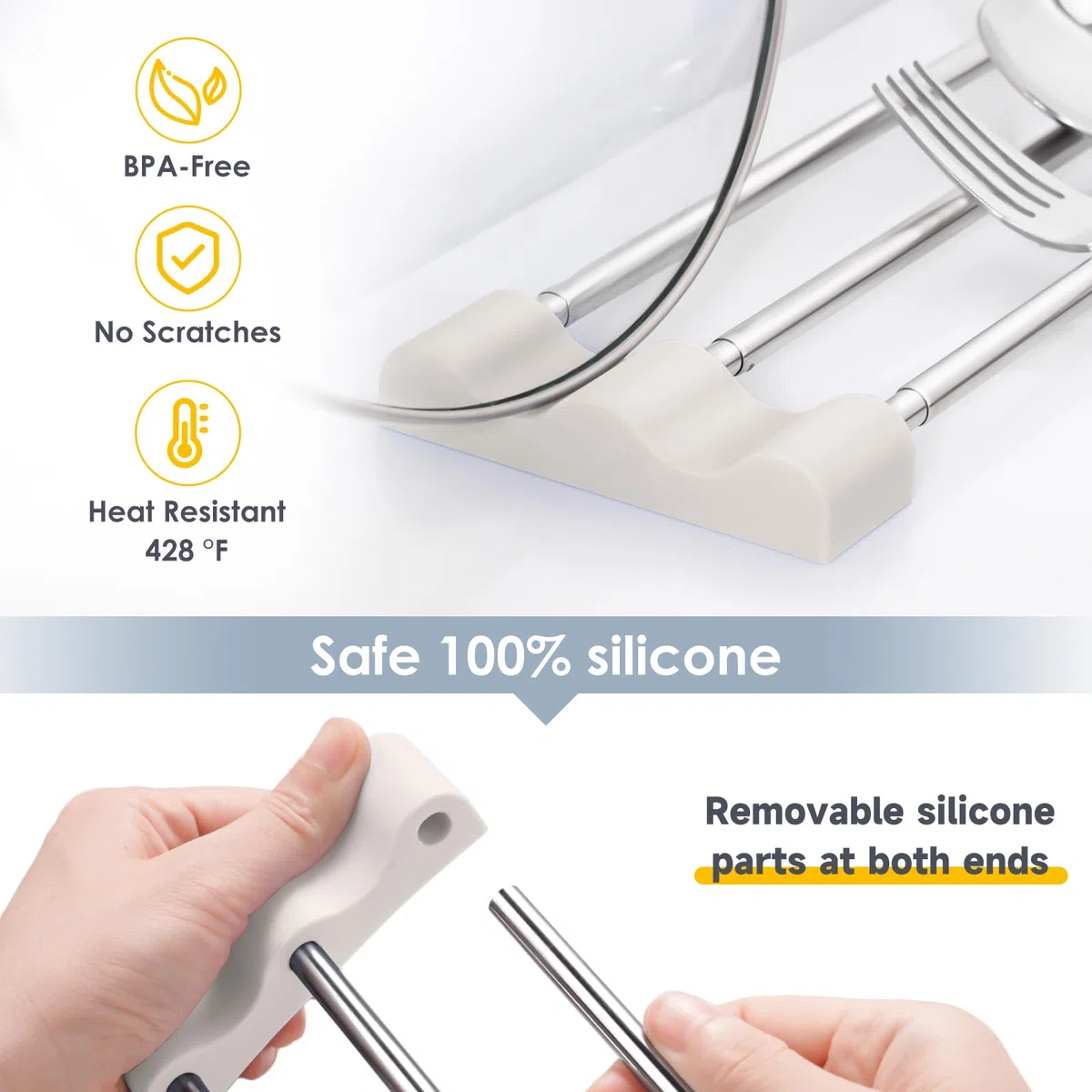 Tomorotec Estante de Cocina Ajustable sobre el Fregadero para paños de Cocina, esponjas, Botellas y cepillos, Acero Inoxidable Resistente al Calor con diseño Delgado, Extensible y Soporte de Silicona
