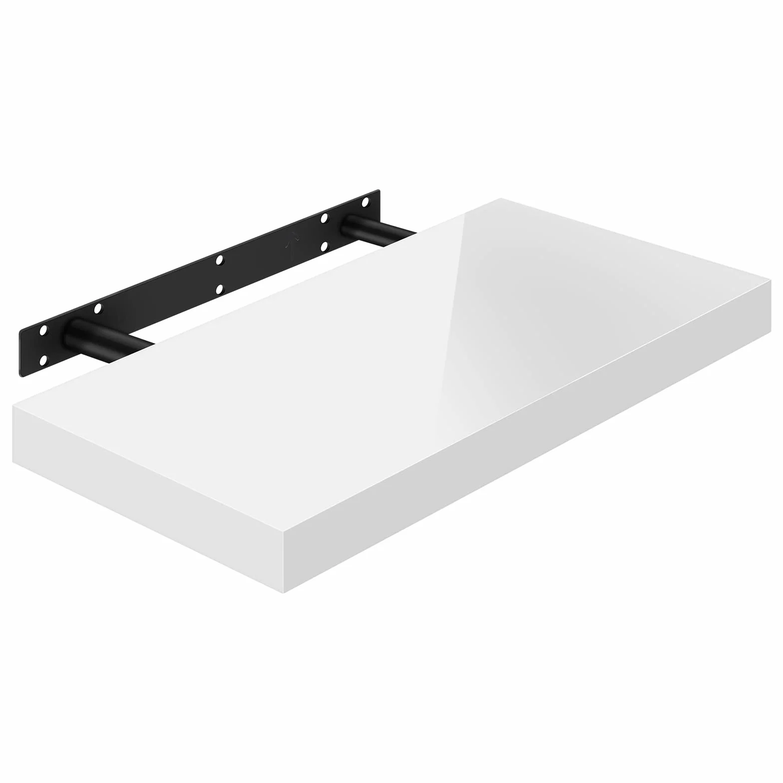 WOLTU Estante de Pared Tablero Flotante Libre de CD DVD Libro Tablero de Madera 50x22,9x3,8cm, Blanco, RG9477ws