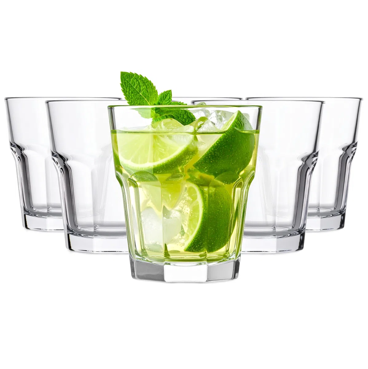 Glasmark KROSNO 1992 Juego De 6 Vasos De Whisky Gin Zumo Agua Soda En Vidrio Transparente Copas De Whisky 270 ml Apto Para Lavavajillas