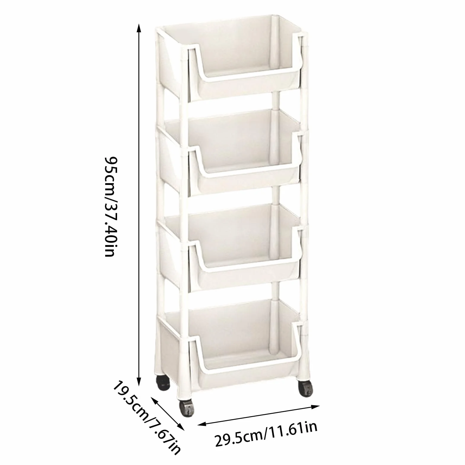 Carrito Multicapa, Carro Multiusos – Carro Porta Libros Multicapa | Organizador de Aperitivos para Juguetes, papelería, para Habitaciones pequeñas, Espacios Estrechos para Sala de Estudio, Aula