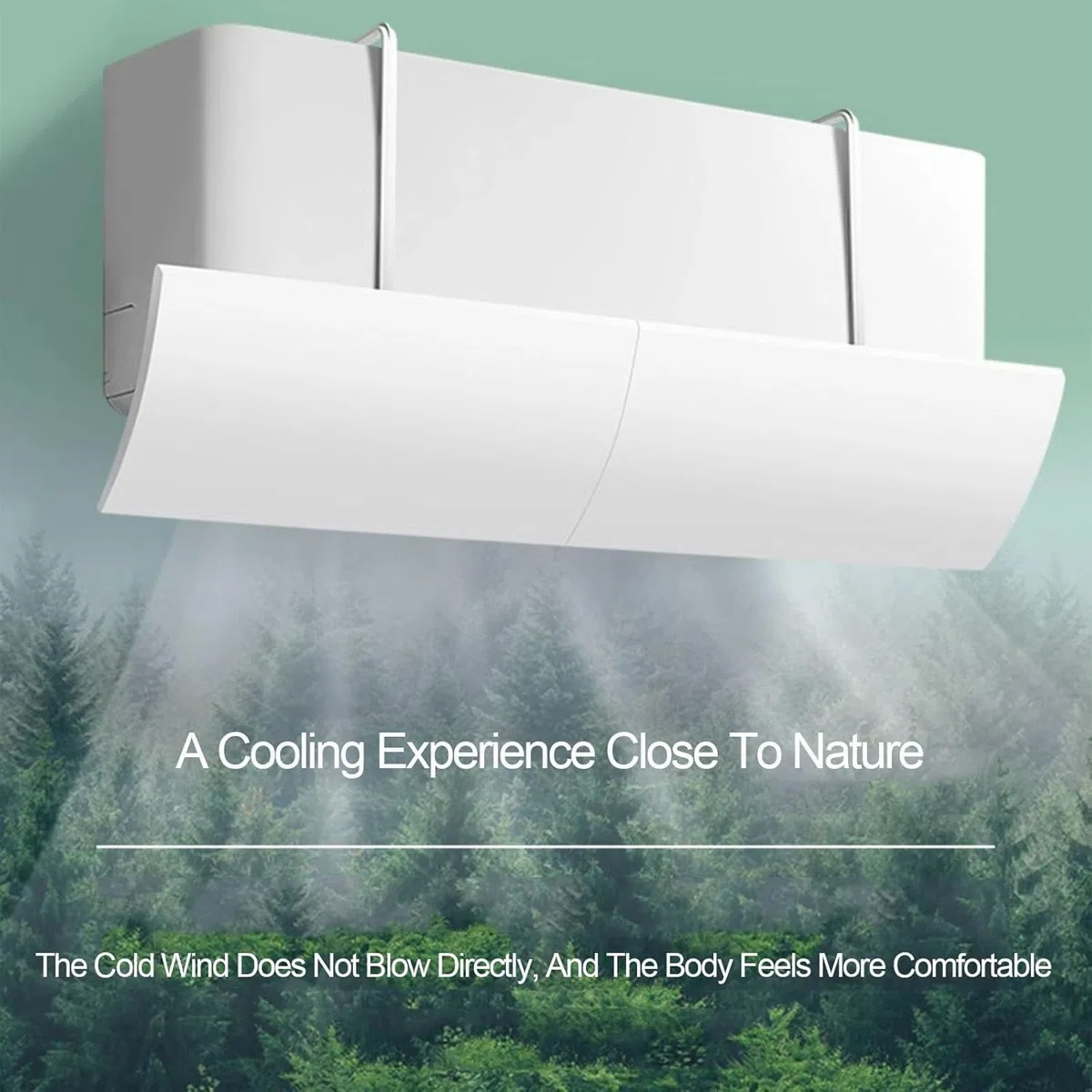 Deflector De Aire Acondicionado, Universal Para Aire Acondicionado Frío Caliente, Para Casa Oficina Ancianos Mujeres Embarazadas Aire Acondicionado Blanco, Ajustable Parabrisas