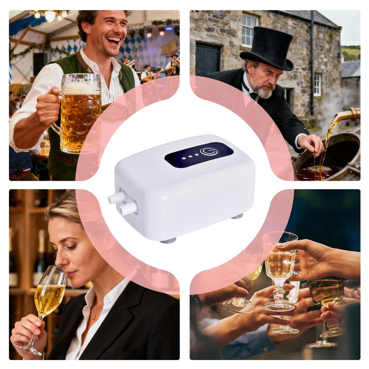 Bomba De Transferencia De Vino,Kit De Equipo De Elaboración Casera De Alimenticio - Kit Bomba Transferencia Sifón Automático - para Elaboración De Vino Cerveza Hidromiel