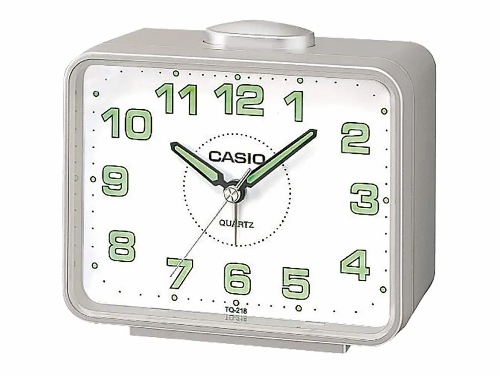 Casio TQ-218-8EF - Reloj despertador analógico de cuarzo, Alarma con repetición