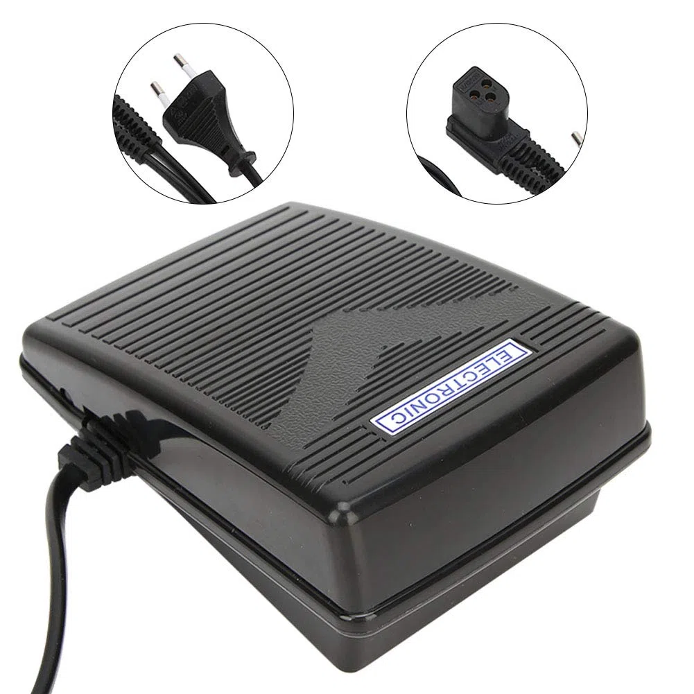 Pedales para máquinas de coser domésticas (220v), pedales para máquinas de coser, con cambio de velocidad y cable de alimentación, para máquinas de coser Singer 974 (enchufe de la ue)