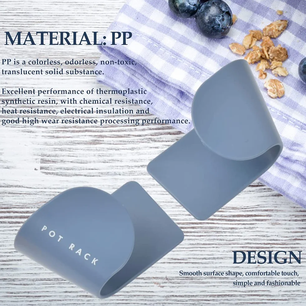 Paquete de 8 Rejilla para Tapas de Ollas de Pared - Soporte y Organizador Grande para Tapas - Estante Azul