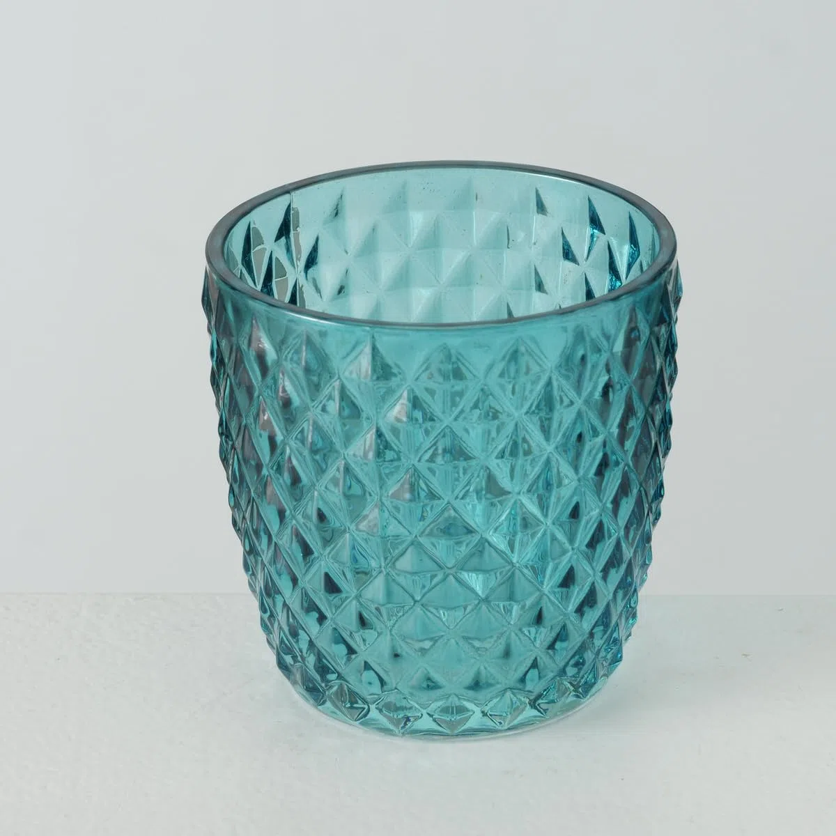 BOLTZE Marilu 2019848 - Juego de portavelas (4 Unidades, 8 cm de diámetro, Forma Redonda, portavelas), Color Azul