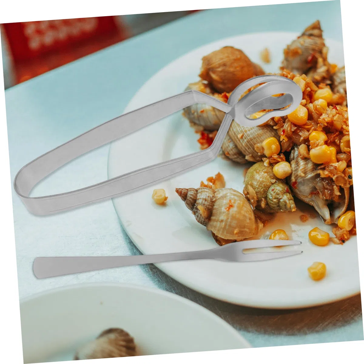 VALICLUD Pinzas para Comer Caracoles de Acero Inoxidable Resistencia al Calor y Operación Cómoda, 3 Juegos Ideales para Cenas en Casa