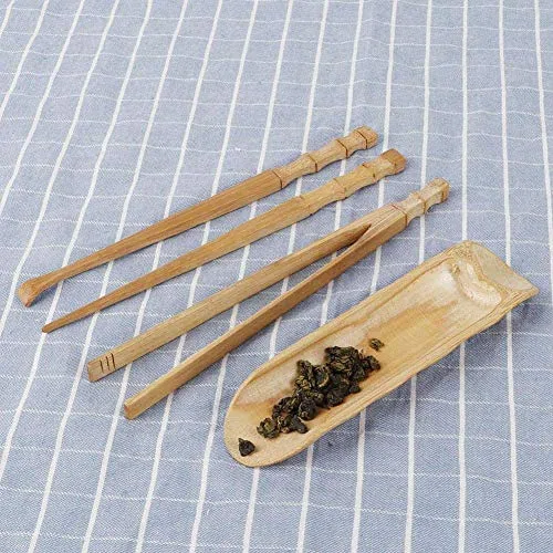 4Pcs Juego de té de bambú Natural Herramienta de Servicio de té clásica China Accesorios para la Ceremonia del té Accesorios de Juego de té Kongfu Herramientas