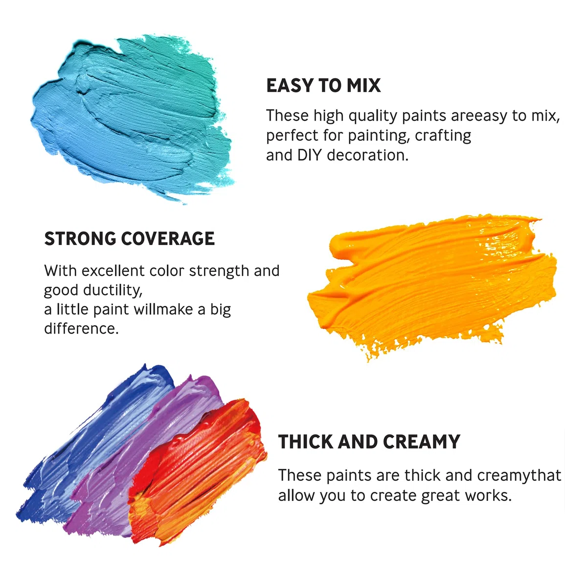 Pintura Acrílica 24 Colores 36ml Colores Acrílicos No Tóxica Conjunto de Pintura Acrílica para Artistas Manualidades Lienzos Madera Cerámica Tela