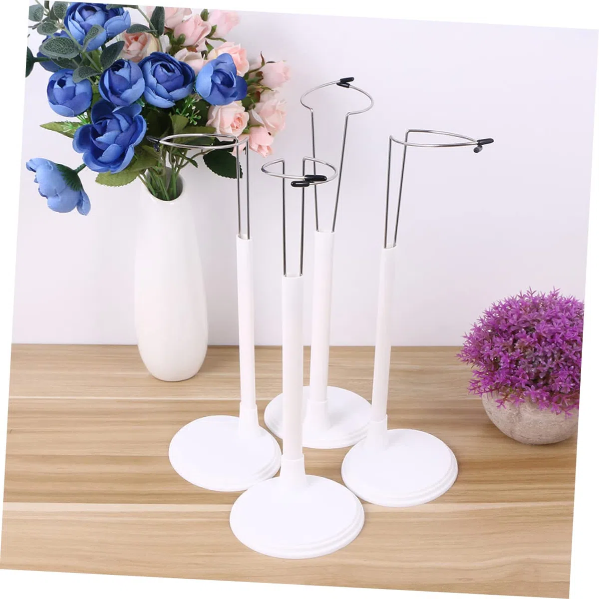 BESTonZON Estante De Exhibición Para Muñecas, Juego De 8 Piezas, Soporte De Expositor Muñecas, Fácil De Montar, Ideal Para Niños Y Niñas, Muñecas De 20-28 Cm