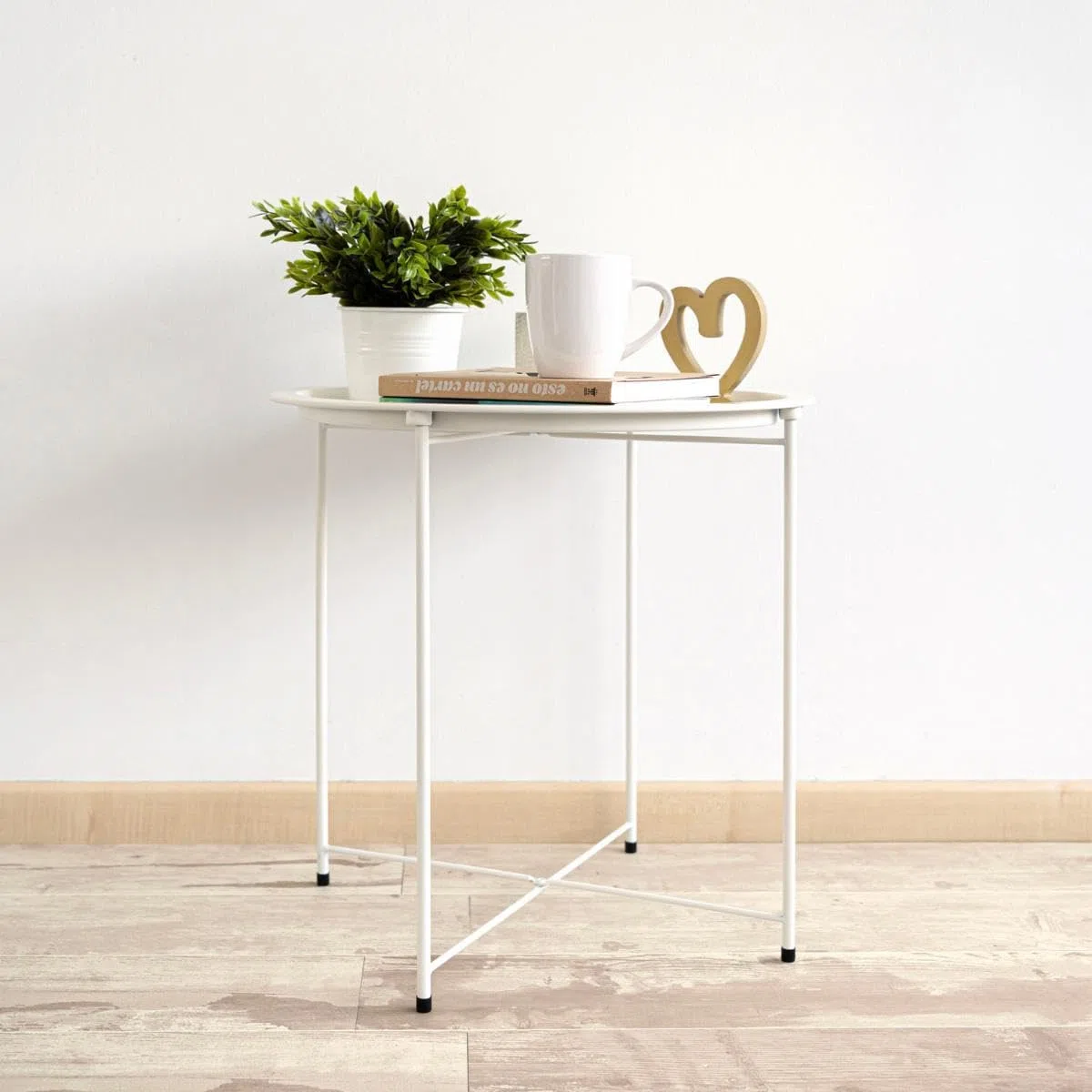 Moa Mesa Auxiliar Acero 46,80x46,80x50,20cm Hierro Incluye Instrucciones